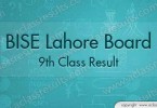 Lahore Board 9th Class Result 2016