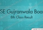 Gujranwala Board 8th Class Result 2018