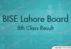 Lahore Board 8th Class Result 2018