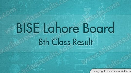 Lahore Board 8th Class Result 2018