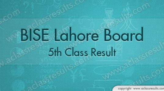 Lahore 5th Class Result 2018