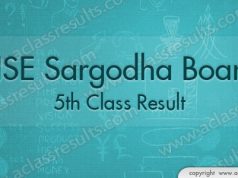 Sargodha board 5th Class Result 2018