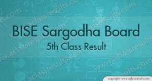 Sargodha board 5th Class Result 2018