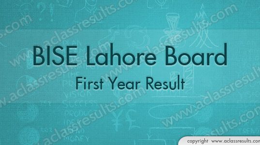 First Year Result lahore