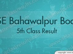 Bahawalpur 5th Class Result 2018