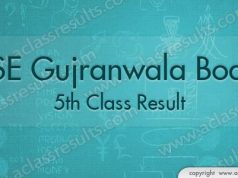 Gujranwala Board 5th Class Result 2018