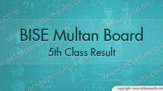 Multan Board 5th Class Result 2018