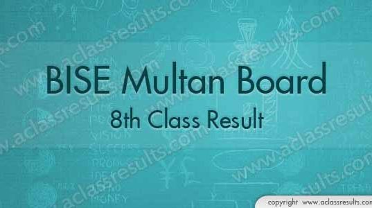 Multan Board 8th Result 2018