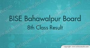 Bahawalpur Board 8th Class Result 2018