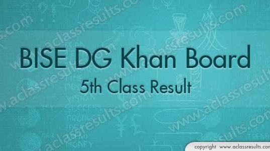 DG Khan 5th Class Result 2018