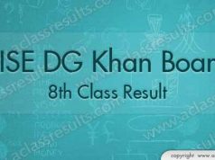 DG Khan 8th Class Result 2018