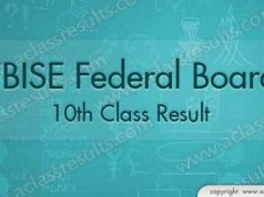 Federal Board 10th Class Result 2018