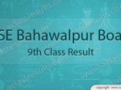 Bahawalpur board 9th class result 2018